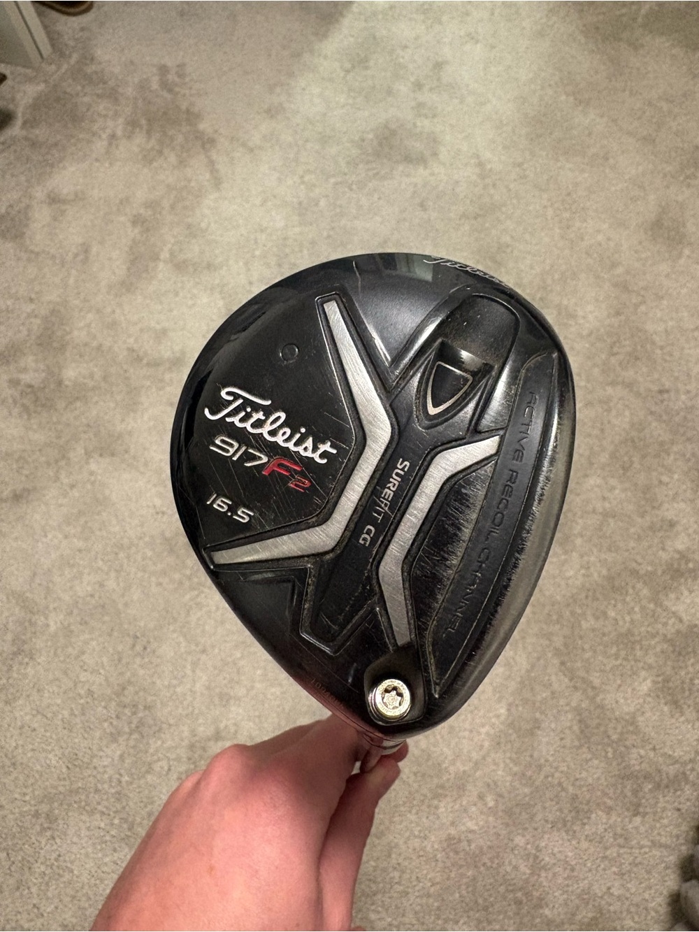 Titleist 917F2 Men’s Fairway 3 Wood - Black with Silver Accents